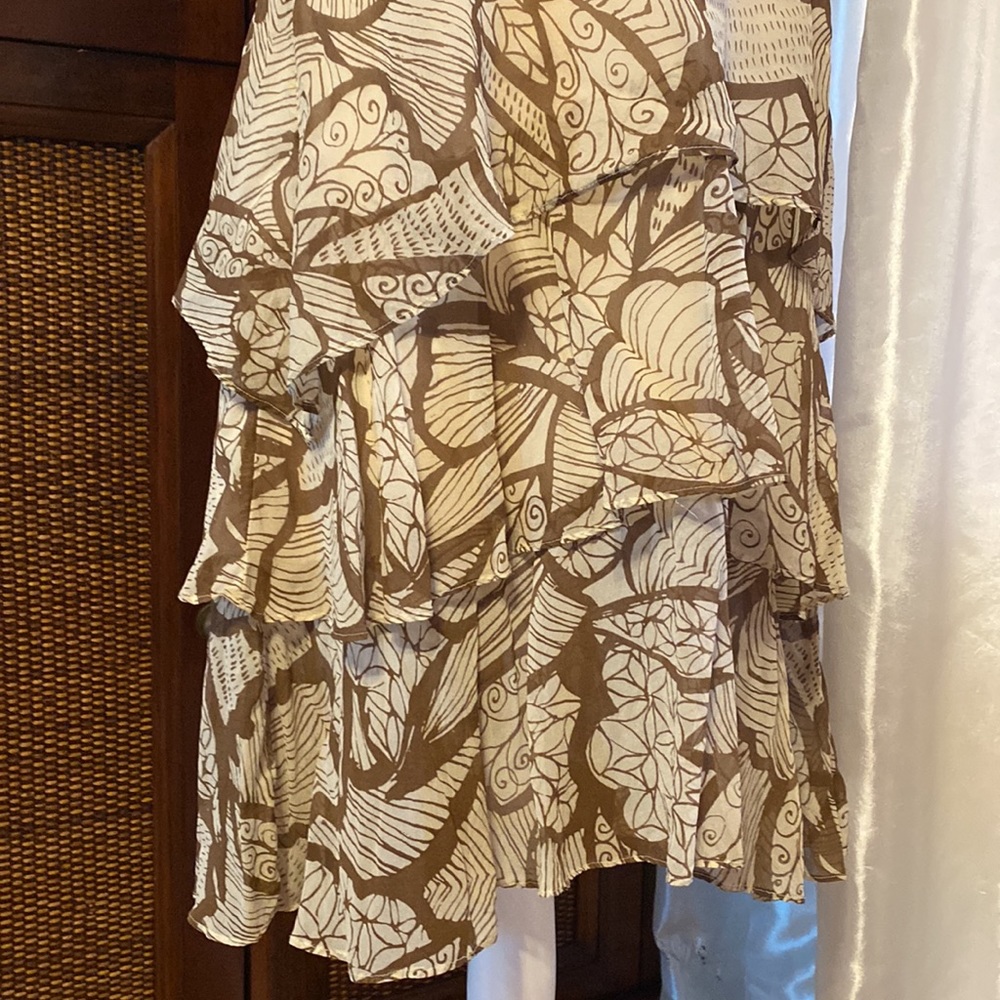 Tropical Strapless Silk Dress - Picture 8 of 14